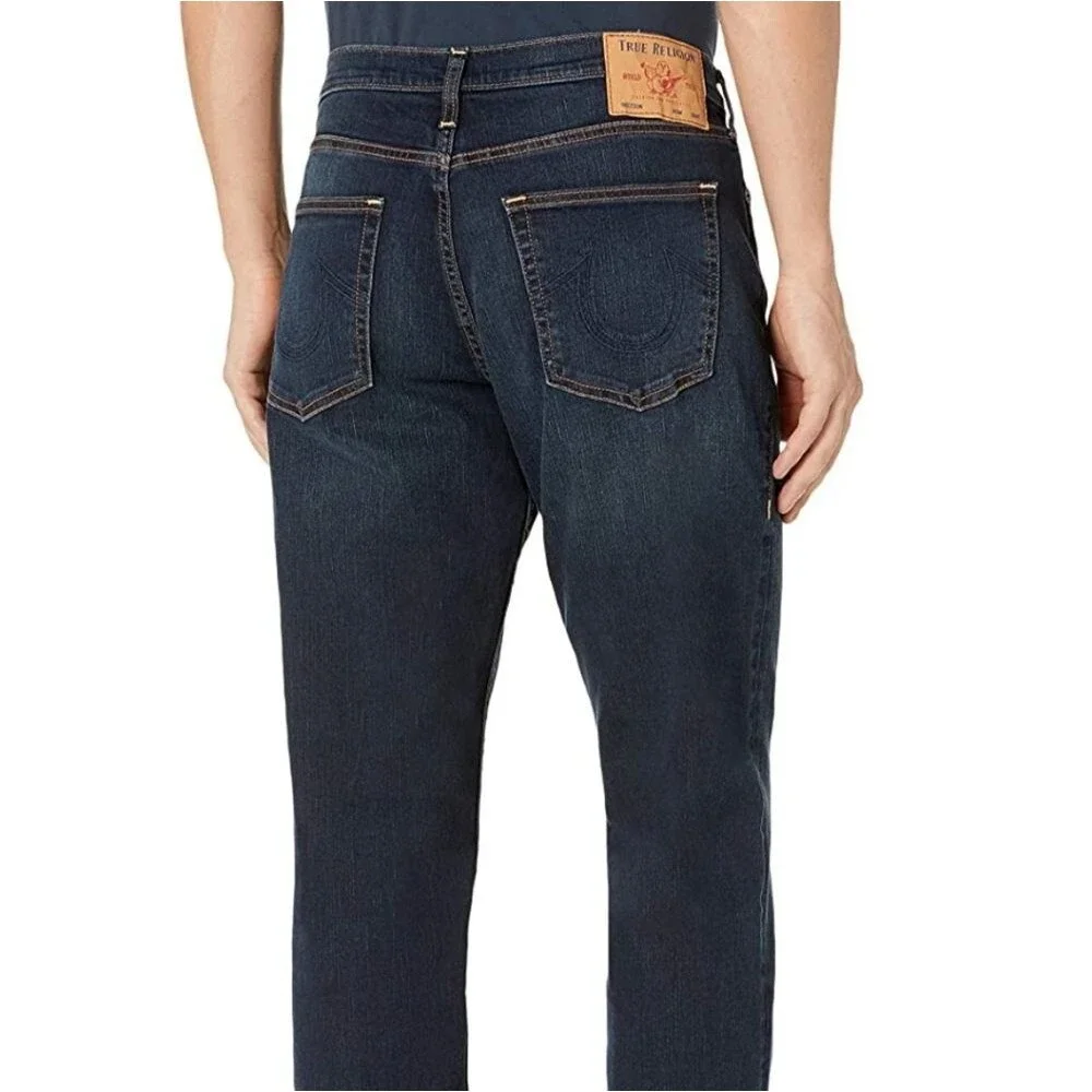 NEW True Religion Geno Relax Slim Dark Wash Straight Leg Jeans 32W